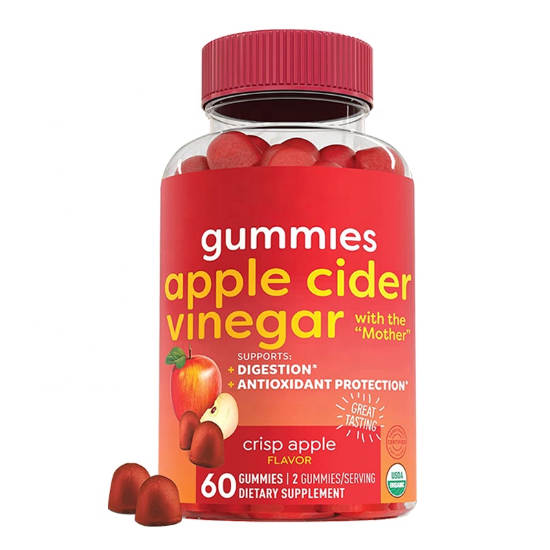 OEM/ODM Vegan Healthy Appetite Suppressant Weight Loss Gummy Candy Apple Cider Vinegar Gummies with Mother