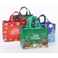 Bolsa de compras RPET laminada de Navidad