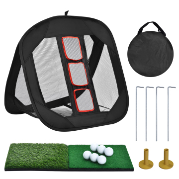 Wholesale Pop-Up Indoor/Outdoor Golf Chipping Net with Hitting Mat for Swing Practice