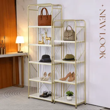 Modern Wholesale Bookshelves: Stainless Steel & Gold Designs for Offices and Homes