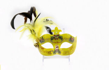 Glitter Masquerade Venetian Masks / Colombina Mardi Gras Feather Masks