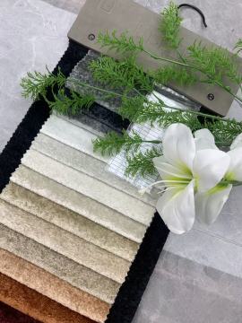 Fabrik Upholsteri Baldu Warna Pepejal Lembut untuk Sofa