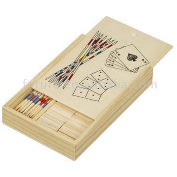 3 in 1 game set,domino,mikado,playing card,wooden game,travel game,game,table game,casino,gambling