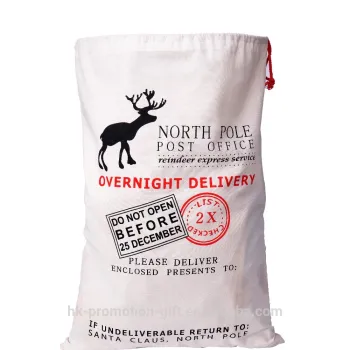 Heavy Cotton Canvas Christmas santa drawstring gift bag With SGS Certificate                        
                                                Quality Choice
                                                                    Supplier's Choice