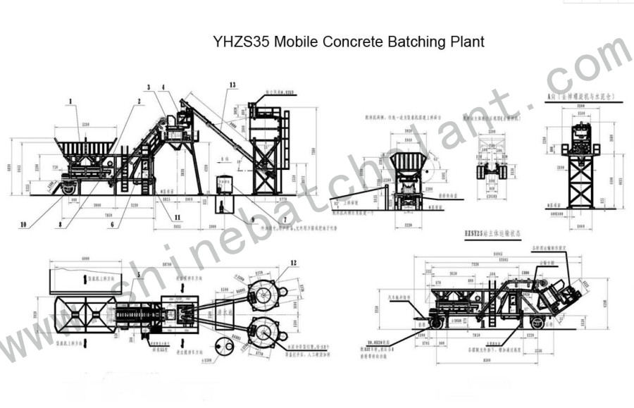 Drawing Mobile Batch Plant 35