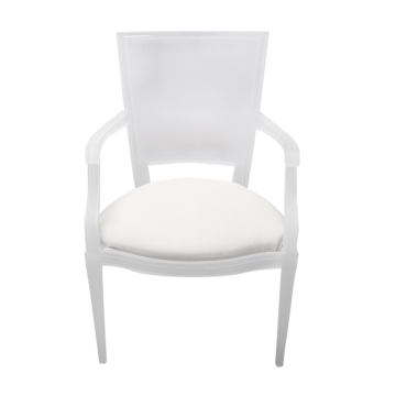 Home Supplies White Acrylic Chair with Soft Cushion