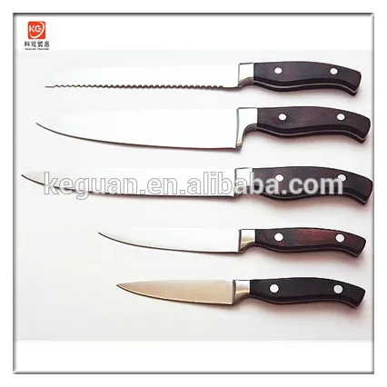 DK-032 5pcs high quality casting handle stainless steel knife