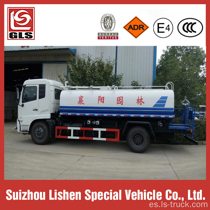 Dongfeng agua tanque carro calle espolvorear