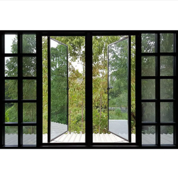 Wysokiej jakości Tegood Factory 3x4 Black Grill Projekt przerwy termicznej Aluminium Casement French Windows: Przeglądaj szczegóły