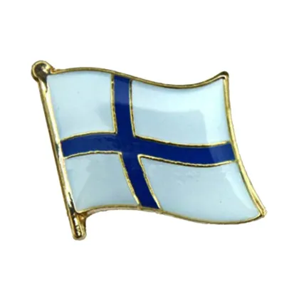 Die Struck Engraved Finland Lapel Pin Badge