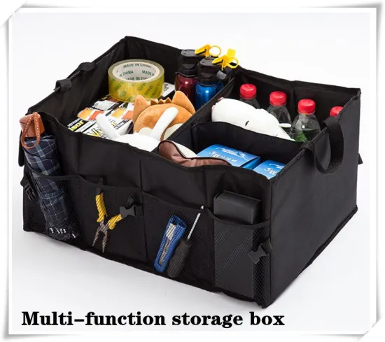 NEW Collapsible Black Car Trunk Organizer Toys Food Storage Truck Cargo Container Bags Box Car Stowing Styling Auto Accessories