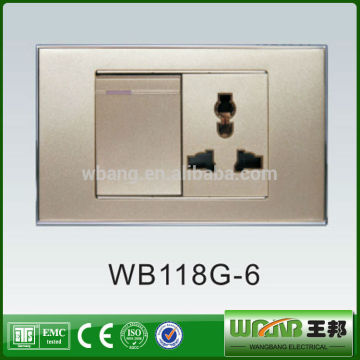 Universal Switch Socket Wall Mounted