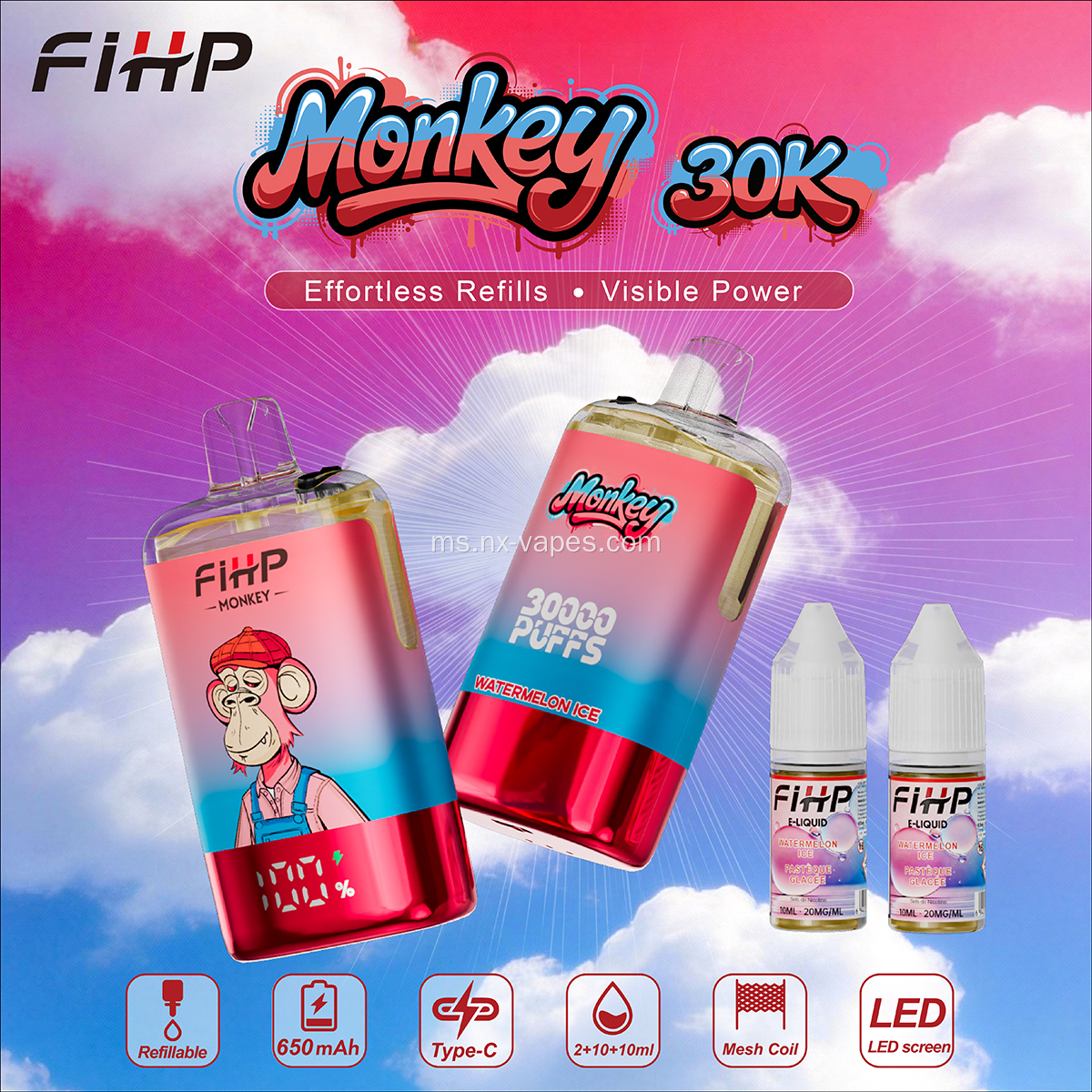 FIHP monyet 30k sedutan Vape pakai buang