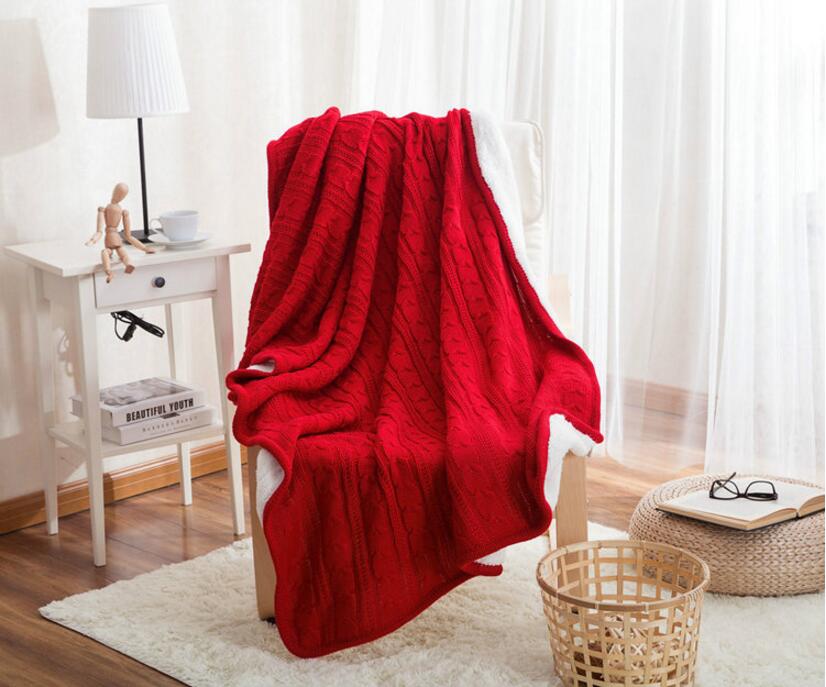 Knitting blanket with velvet (2)