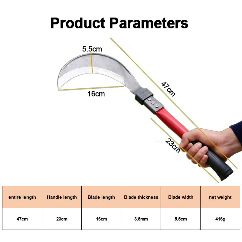 Customized high quality outdoor agricultural hand sickle multifunctional agricultural tools sickle