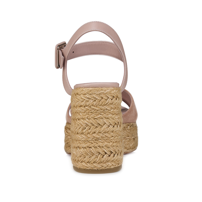 Women's Thick Heel Rope Woven Sandals