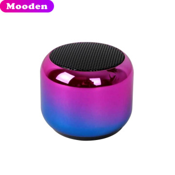 J M3T Colorful Wireless Speakers 3D Mini Electroplated Round Steel Cannon