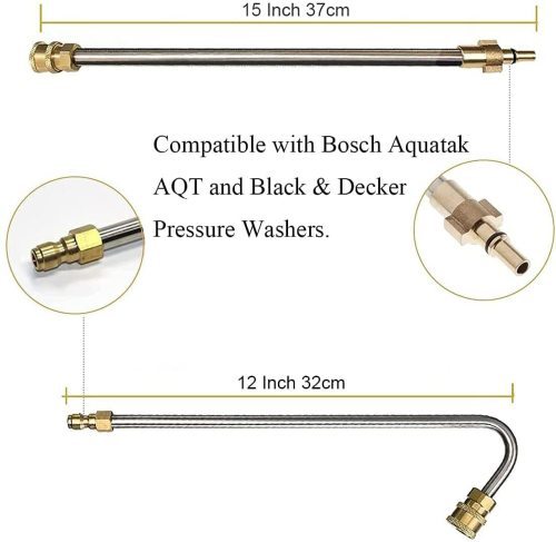 Jet Wash Gun Angled Lance Adapter Compatible