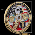 USA Military Navy Marine Enamel Souvenir Challenge Coin