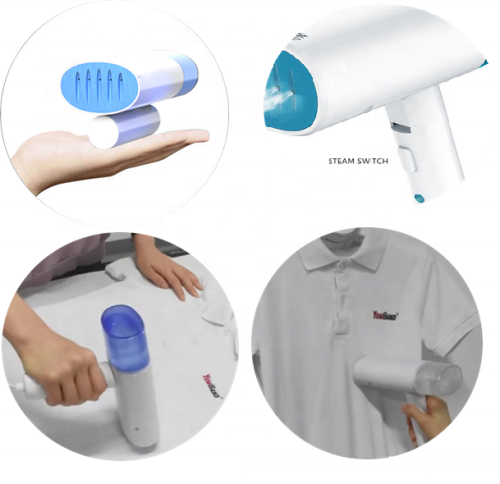 950W Covered Heater Steamer: Powerful 950W Material Heated Steam, Ensures No Water Spray, Perfect for Wrinkle Removal - Handheld