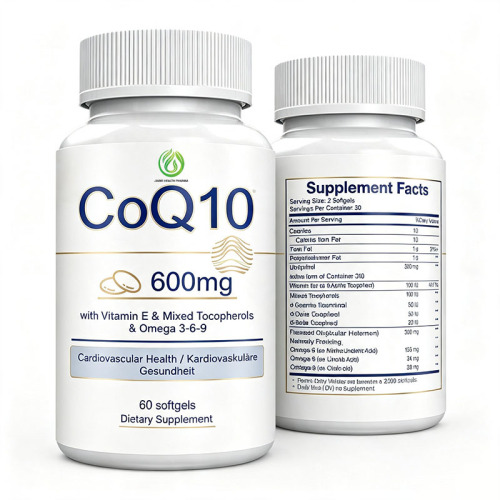 비타민 E 및 오메가 3-6-9가 함유된 CoQ10 600mg 소프트젤