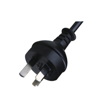 Argentina Power Cable Plug, 2 Pins, 10A, Black Plastic