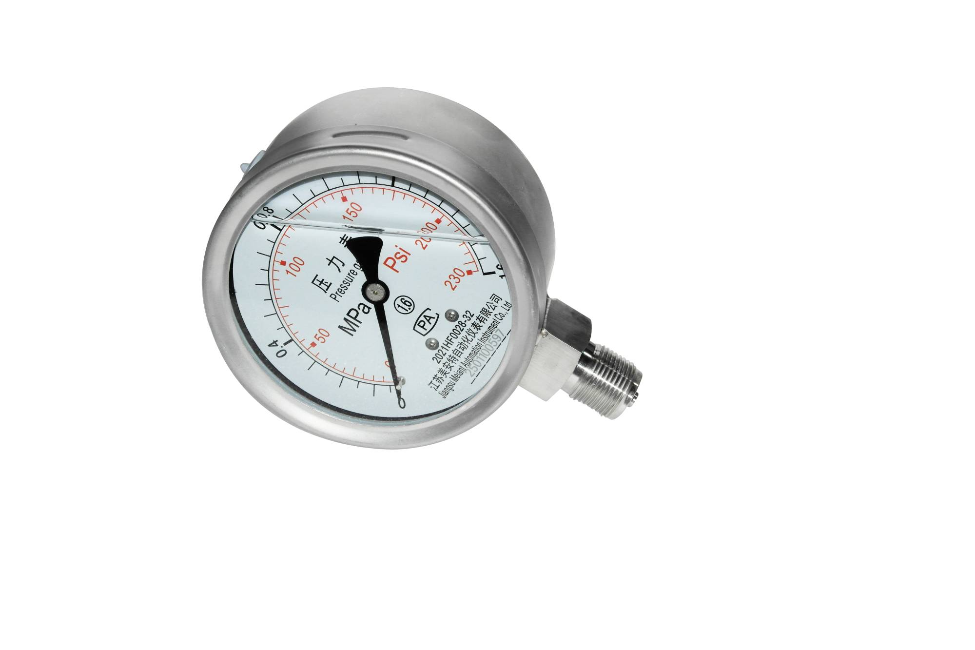 Stainless steel pressure gauge