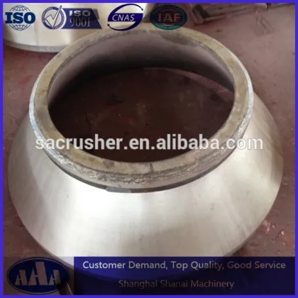 Terex Finlay rock cone crusher spare parts high manganese steel cone crusher casting mantle and concave bowl liner