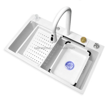 Multifunzionale lavello da cucina in acciaio inossidabile di alta qualità - in stile cascata di lusso fatto a mano