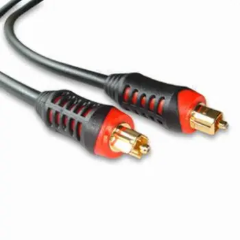 Digital Optical Fiber Cable with Gray PVC Jacket, Used for Audio Applications