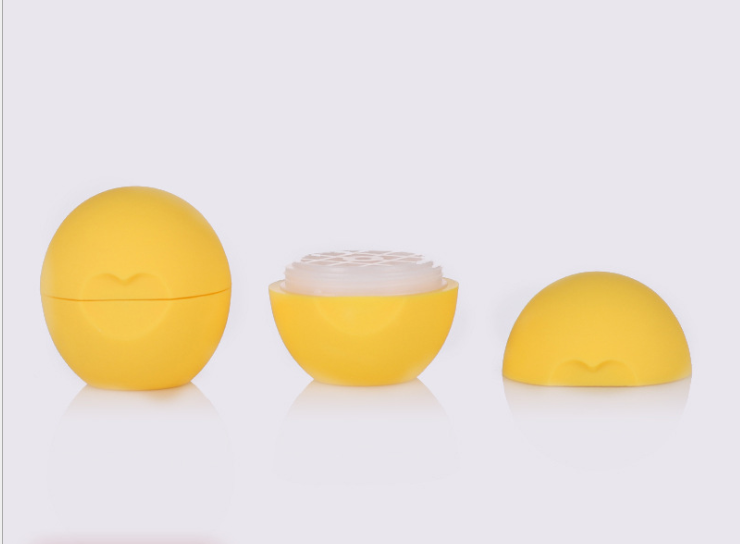 yellow lip balm container