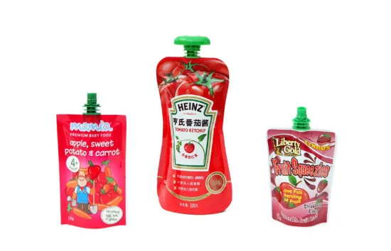 Recyclable Plastic Spout Pouches , Stand Up Packaging Bag