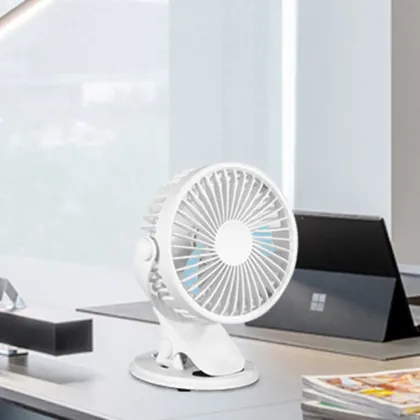 Portable USB Small Fan - Black and Yellow, Small Circulation Charging Fan