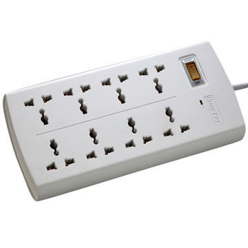 Universal Power Strip with 8 Sockets and Surge Protection