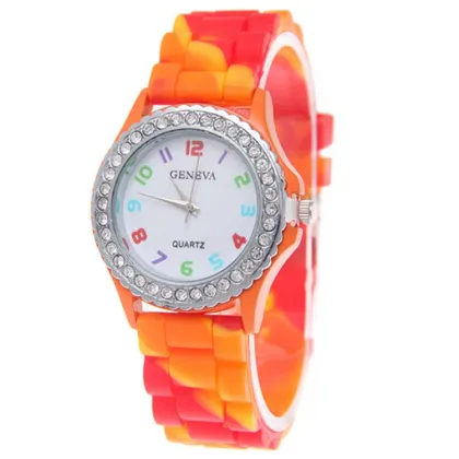 Original Design Girls Diamond Silicone Watches