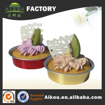 Color small disposable aluminum cups for packing baking mold