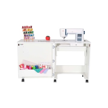 sewing cabinet with hydraulic machine lift