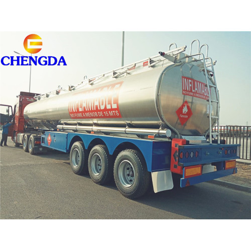 3 Axle aluminum alloy fuel tank trailer