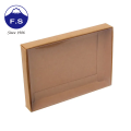 Plain Folded Kraft Paper Boxes With Transparent Lid