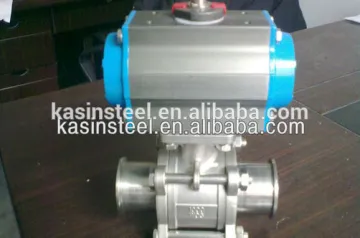 Industrial pneumatic 3 pcs ball valve