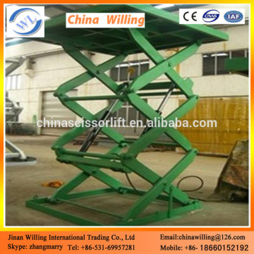 Hydraulic cargo stationary scissor lift