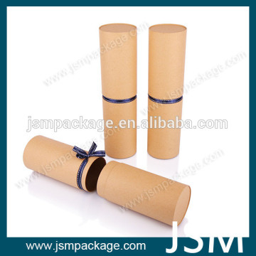 Custom wrapping paper cylinder packing tube box with lid