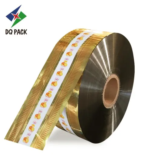 DQ PACK Customized Printing Candy Chocolate Pet Twisted Film Metallized Pet Twist Laminated Plastic Roll Film