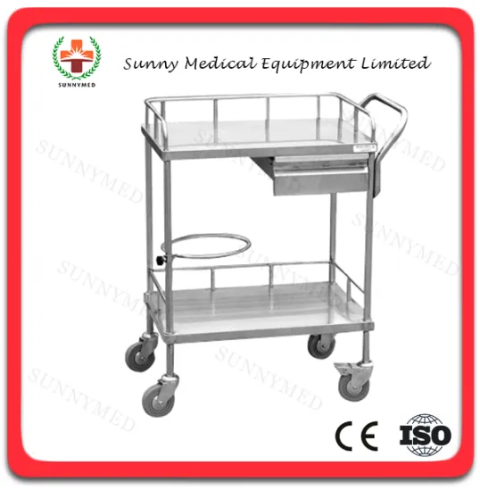 SY-R040 Hospital Medical stainless steel Emergency Treatment trolley carts