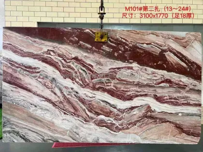 Modern Design Natural Stone Kitchen Countertops: Rojo Monica Red Marble Slab for Floors
