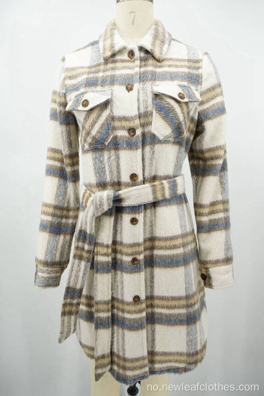 Shell 100% Polyester Tweeds 385g Ladies Buttoned Coat