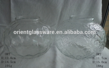 round shaped glass lampshade