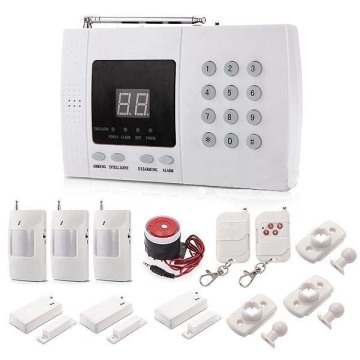 cheap phoneline house burglar alarm system with 99 wireless zone digital display