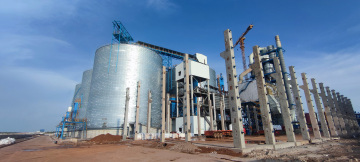Silo Baja Aluminium Oixde Silo Kapasitas 20000CBM