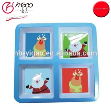 102744 Melamine Tray 4 compart kids christmas plate